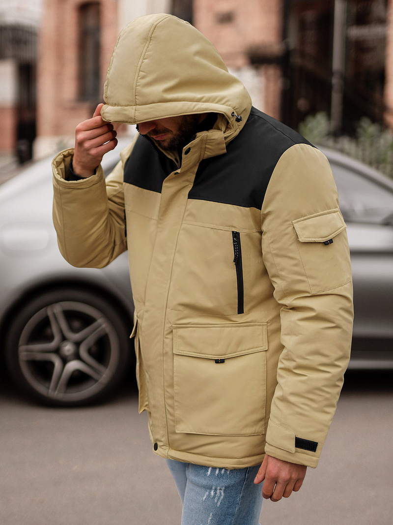 Chaqueta de hombre beige OZONEE JS/22M322/62Z