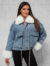 Chaqueta vaquera de mujer en azul OZONEE JS/11Z8219Z