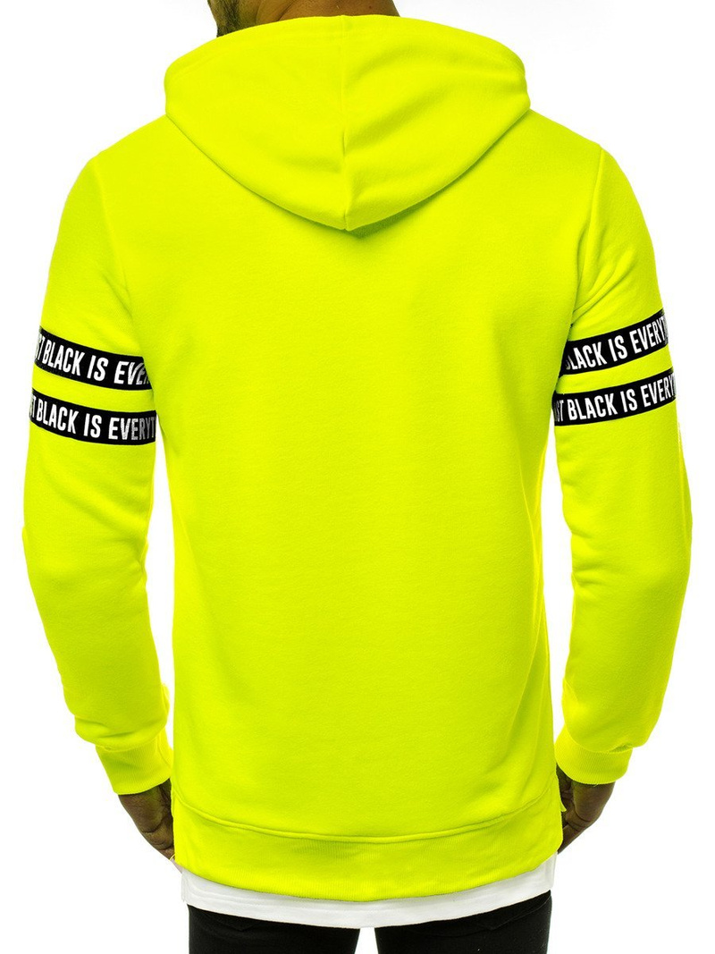 Sudadera de hombre neón amarilla OZONEE MACH/3123