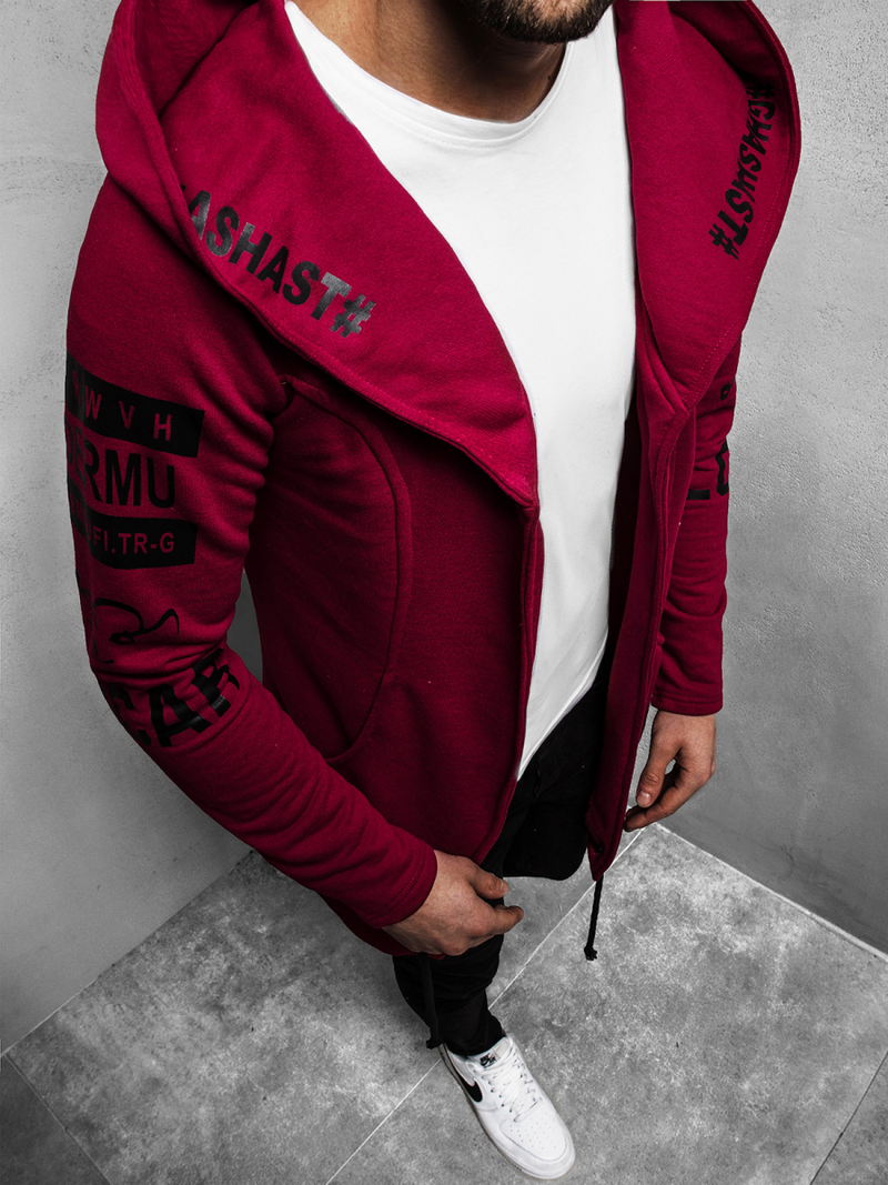 Sudadera de hombre burdeos OZONEE A/11110Z