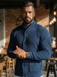 Jersey de hombre azul marino OZONEE NB/MM6020/6Z