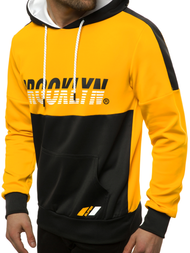 Sudadera de hombre amarillo-negro OZONEE JS/DD20127