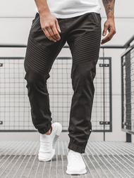 Pantalón chino jogger de hombre negro OZONEE A/0952