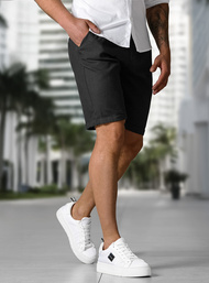Pantalones cortos chinos de hombre negras OZONEE TMK/DC809/1Z