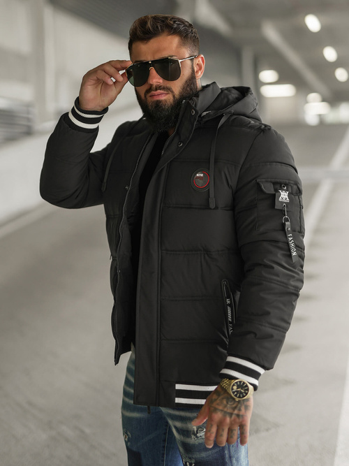 Chaqueta de hombre negra OZONEE JS/57M7501/392Z