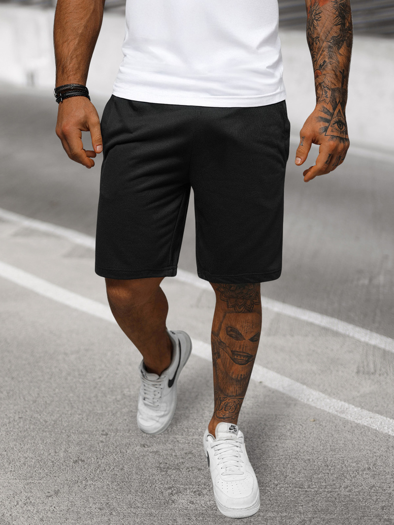 Pantalón corto de hombre negras OZONEE JS/8K100/3Z