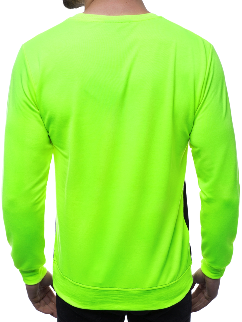 Sudadera de hombre neón verde OZONEE MACH/2121