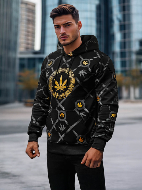 Sudadera de hombre negra OZONEE O/B267Z