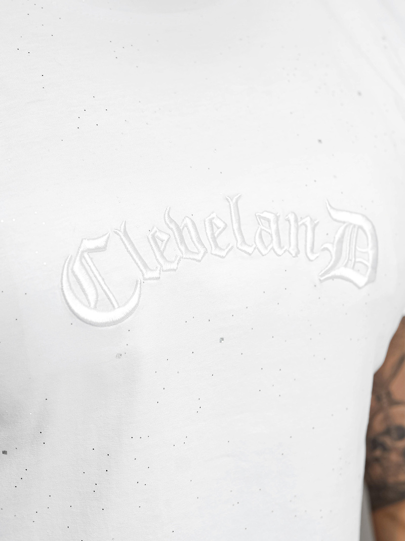 Camiseta de hombre blanco OZONEE O/QQ1386