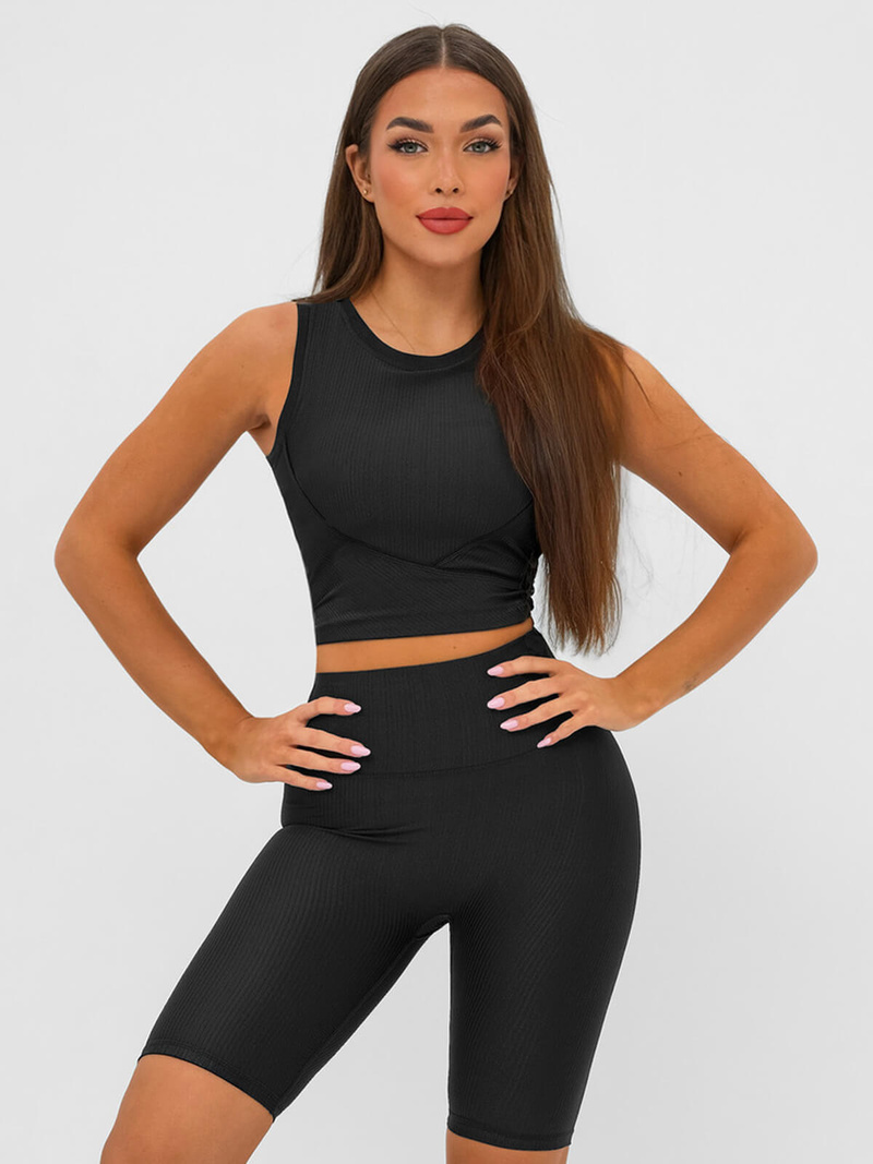 Sujetador deportivo para mujer negro OZONEE JS/17K596/3