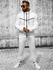 Chándal de hombre blanco OZONEE JS/8C8117/1