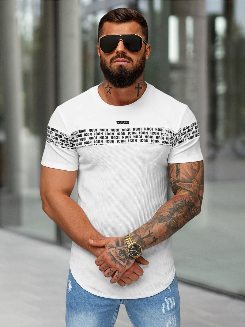 Camiseta de hombre blanca OZONEE O/B1216