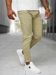 Vaqueros de hombre beige OZONEE BL/JK880