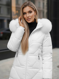 Chaqueta de mujer blanca OZONEE JS/16M9099/281Z