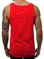 Camiseta sin mangas de hombre roja OZONEE JS/SS11053