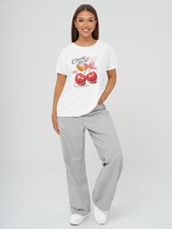 Camiseta de mujer blanco OZONEE JS/95T2568/1