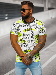 Camiseta de hombre blanco OZONEE JS/8T1210/1