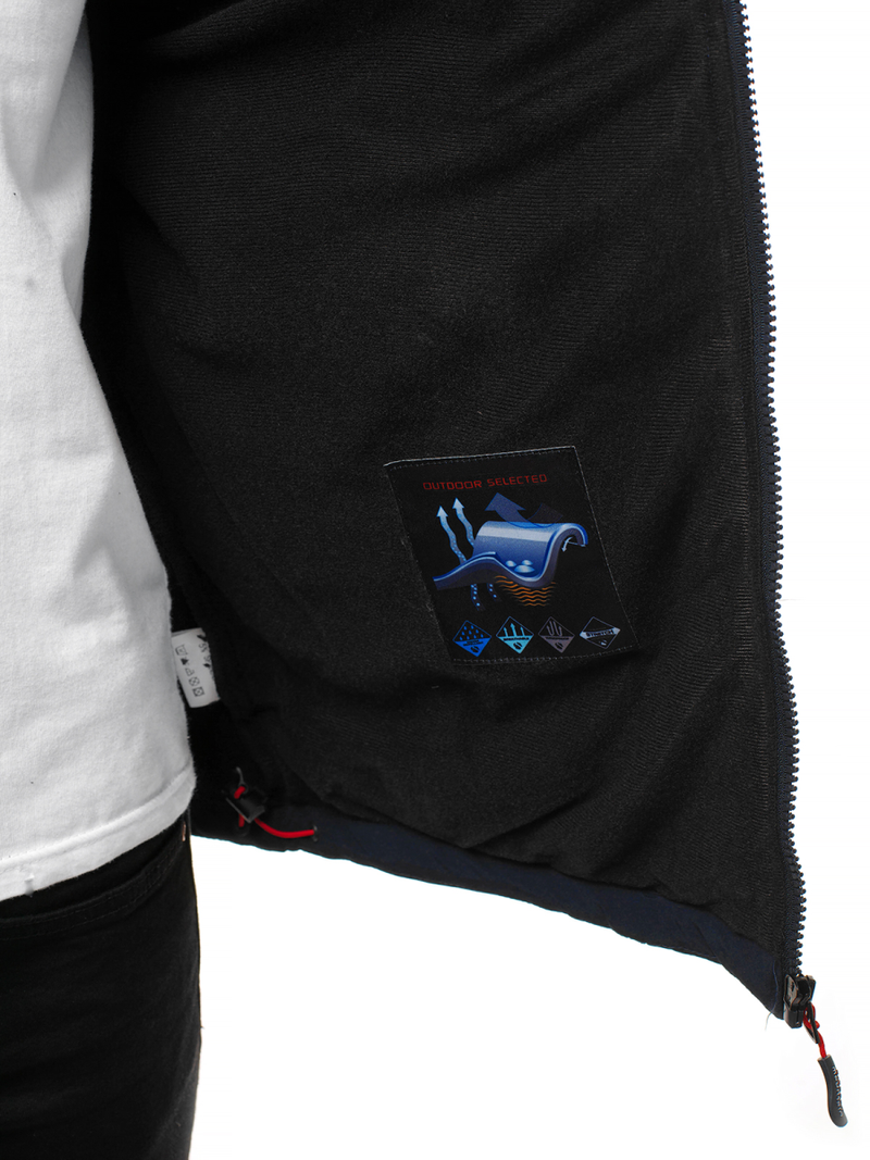 Chaqueta de hombre azul marino rojo OZONEE GE/12262