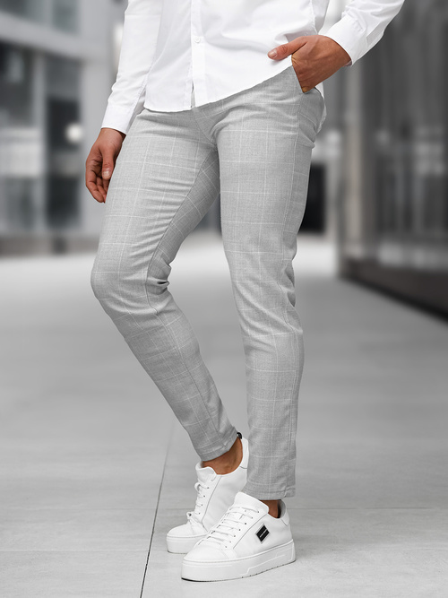 Pantalón chino de hombre gris OZONEE DJ/5505Z