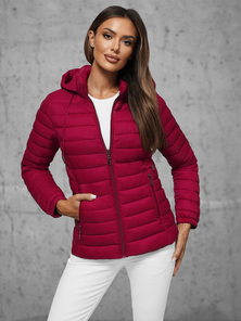 Chaqueta de mujer burdeos OZONEE JS/16M9101/06