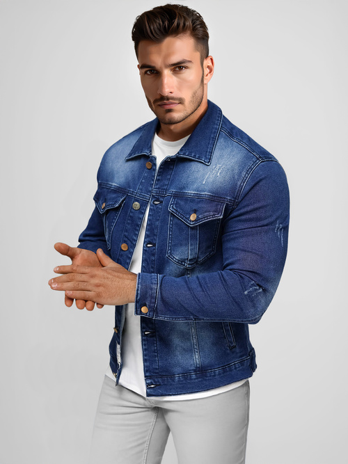 Chaqueta vaquera de hombre azul OZONEE NB/MJ514BSZ