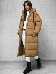 Chaqueta de mujer camel OZONEE JS/5M3163/84Z