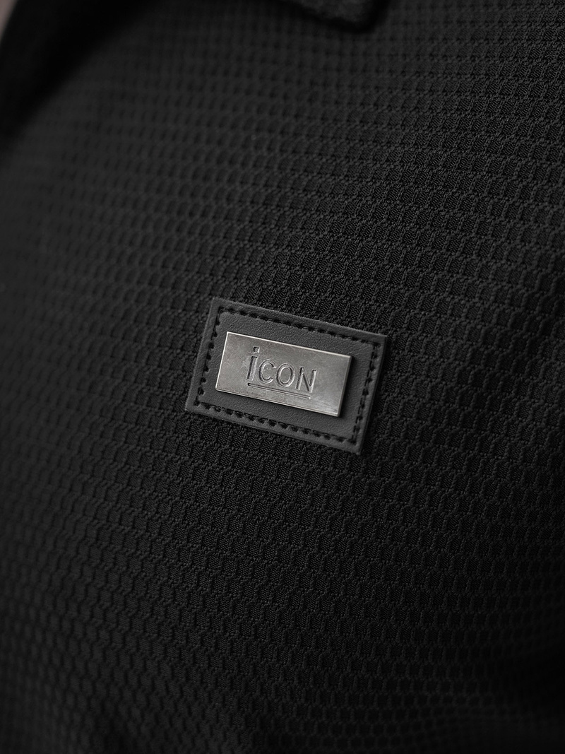 Polo de hombre negro OZONEE O/YN2/593