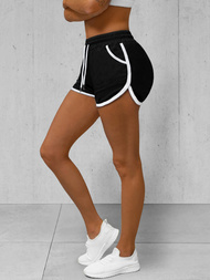 Pantalones cortos de chándal para mujer negras OZONEE JS/8K208/3