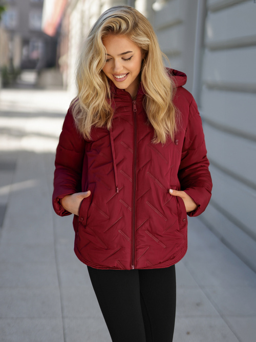 Chaqueta de mujer borgoña OZONEE JS/16M9300/06