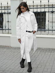 Chaqueta de mujer blanca OZONEE JS/5M3177/281Z