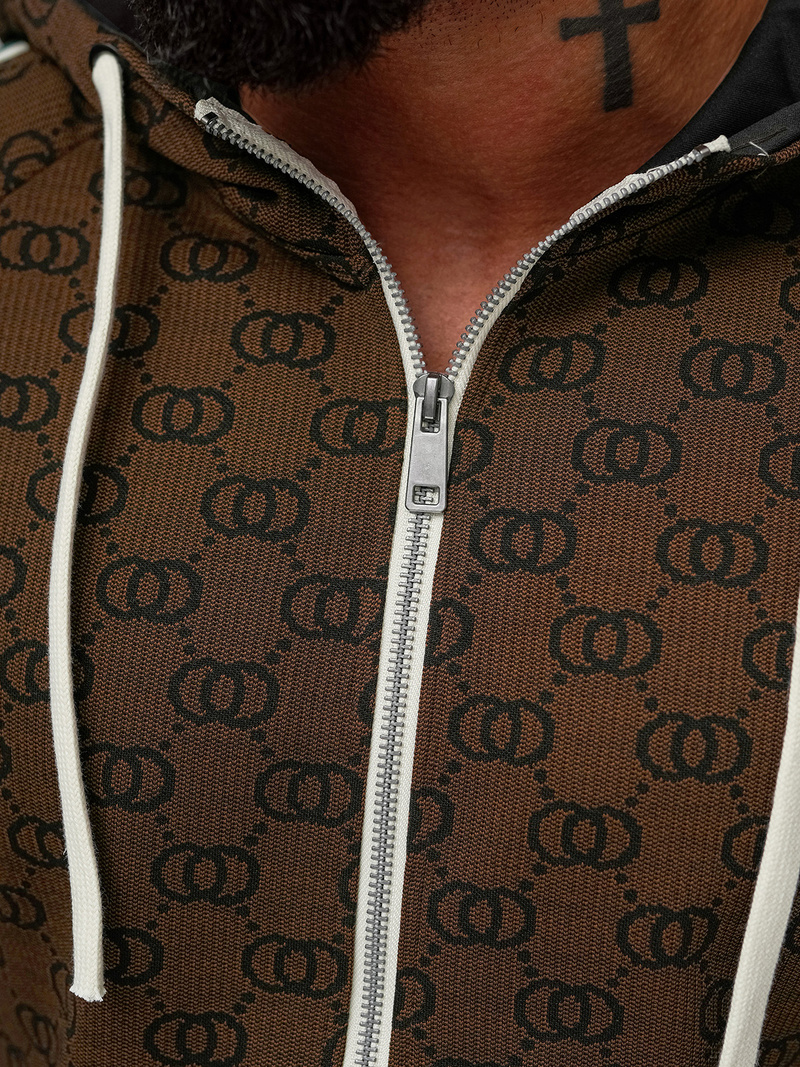 Chándal de hombre beige oscuro OZONEE O/FF5111AB