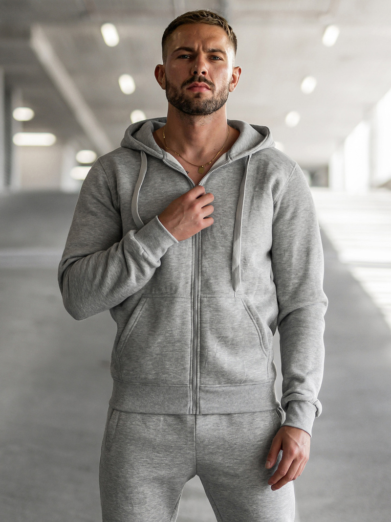 Chándal de hombre gris OZONEE JS/68C10386/2Z