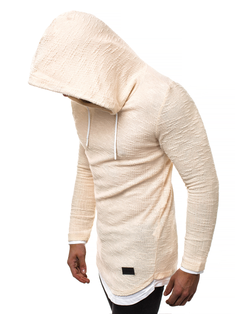 Sudadera de hombre beige OZONEE O/1252