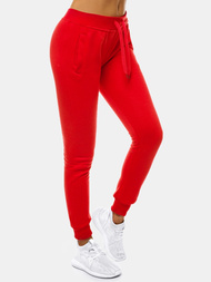 Pantalón de chándal para mujer rojo OZONEE JS/CK01