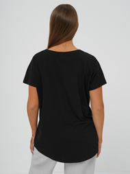 Camiseta de mujer negra OZONEE JS/95T2568/3