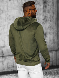 Sudadera velour de hombre caqui OZONEE JS/8B1168/29