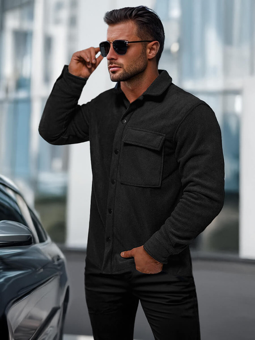 Camisa de hombre negra OZONEE O/GOM23040Z