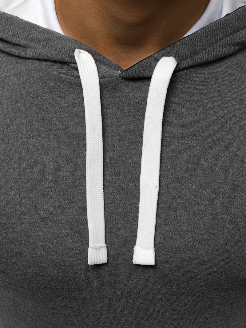 Camiseta de hombre gris oscuro OZONEE O/1273Z