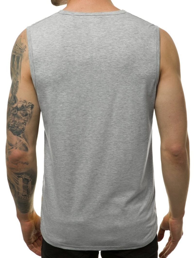 Camiseta sin mangas de hombre gris OZONEE JS/SS11065