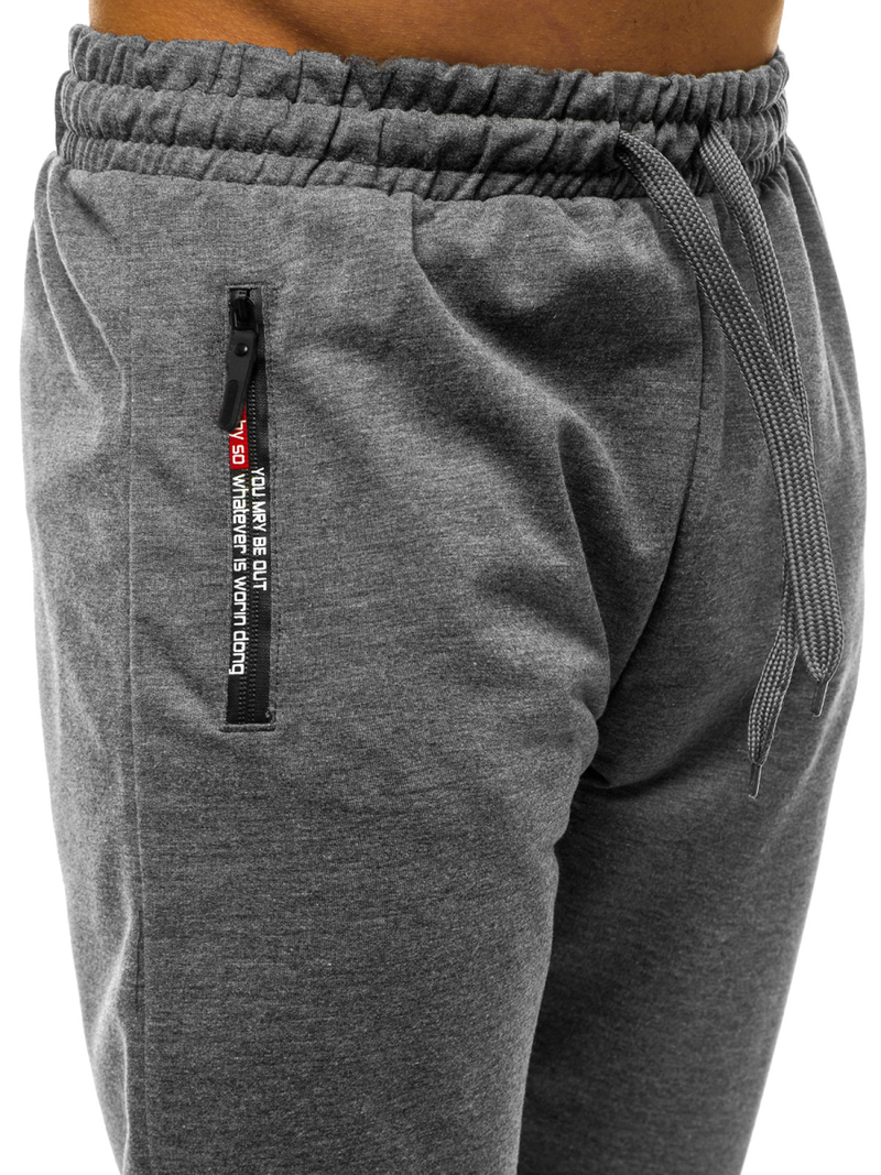 Pantalón de chándal de hombre gris oscuro JS/XW005S