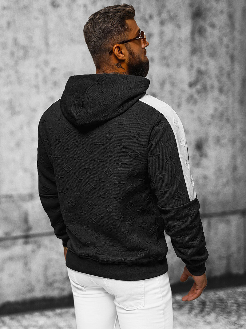 Sudadera de hombre negra OZONEE JS/3B572