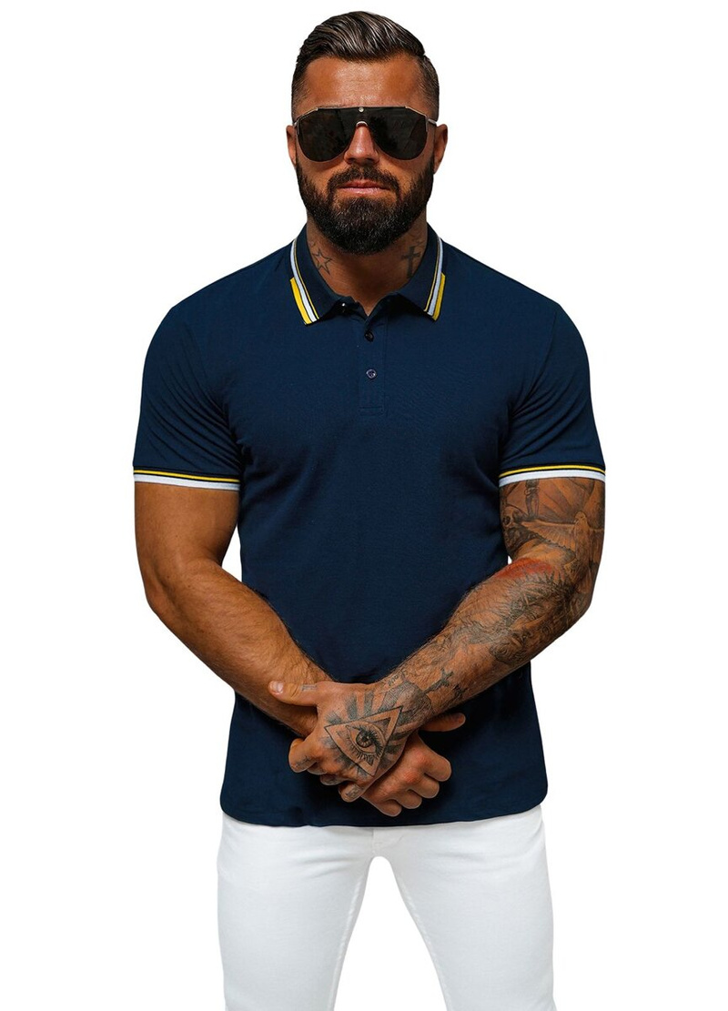 Polo de hombre azul marino OZONEE O/DA736