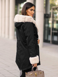 Chaqueta de mujer en negra OZONEE JS/M763/392Z