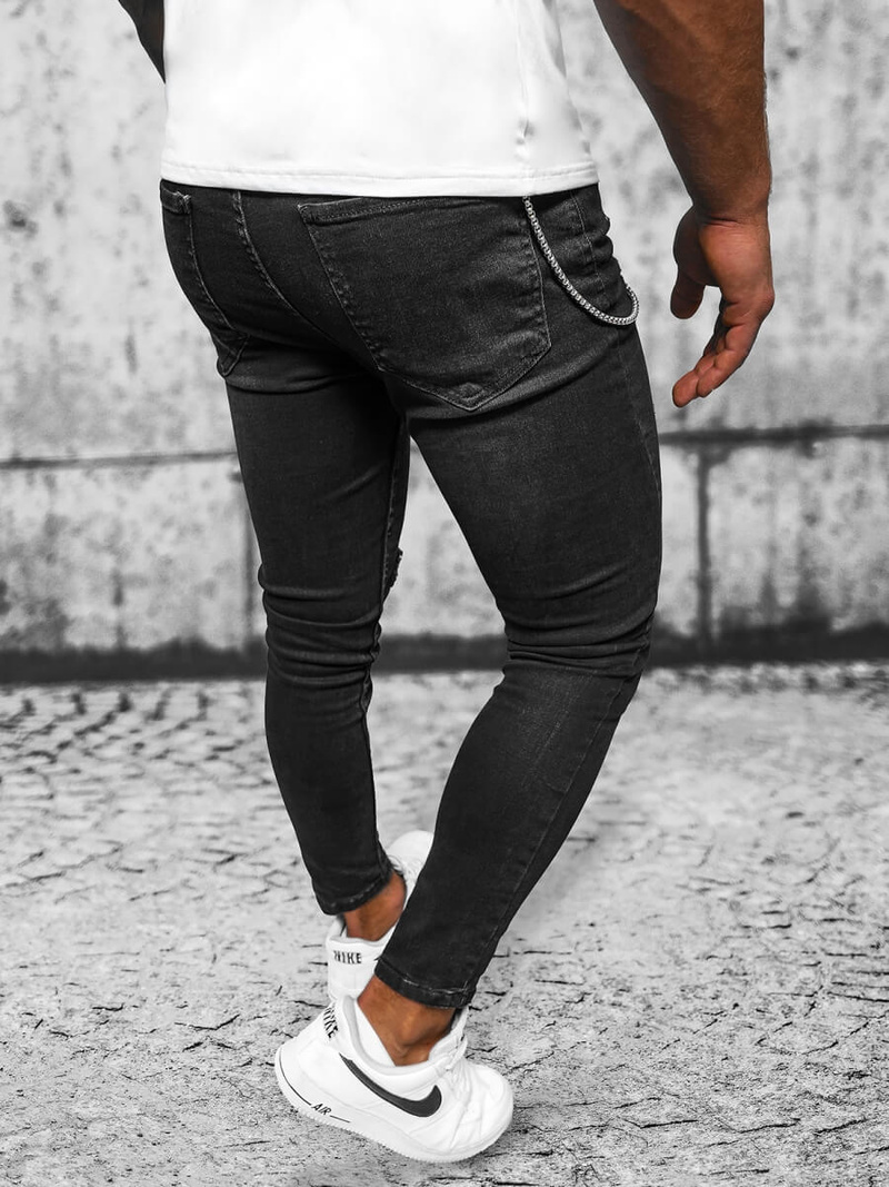 Vaqueros de hombre negras OZONEE O/MB460
