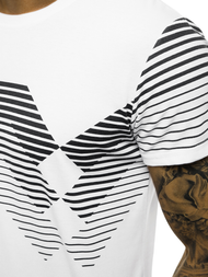 Camiseta de hombre blanco OZONEE JS/KS2058