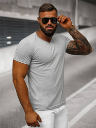 Camiseta de hombre gris OZONEE JS/712007Z