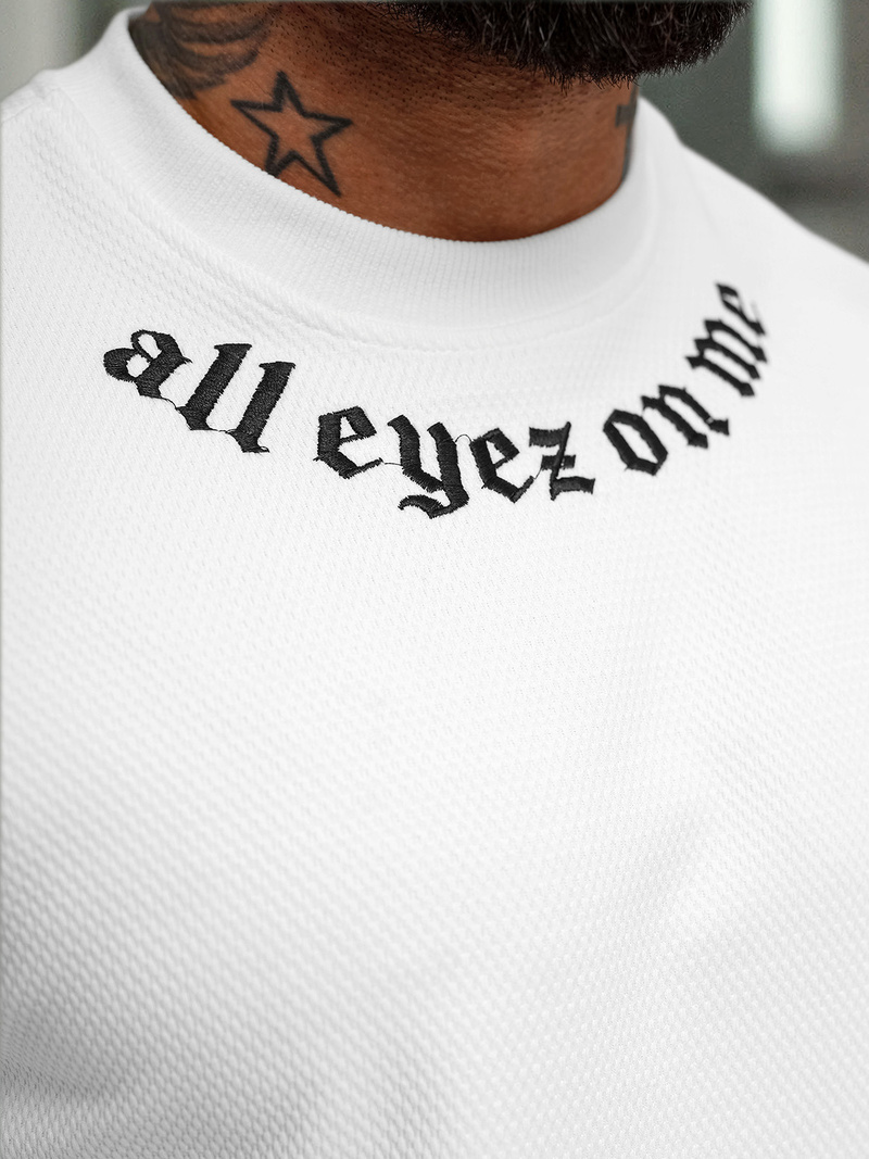 Sudadera de hombre blanca OZONEE O/P2027Z