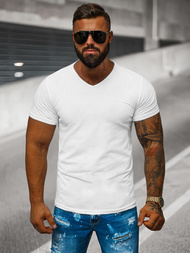 Camiseta de hombre blanco OZONEE JS/712007Z 