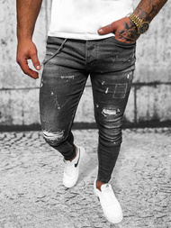 Vaqueros de hombre negras OZONEE O/MB463