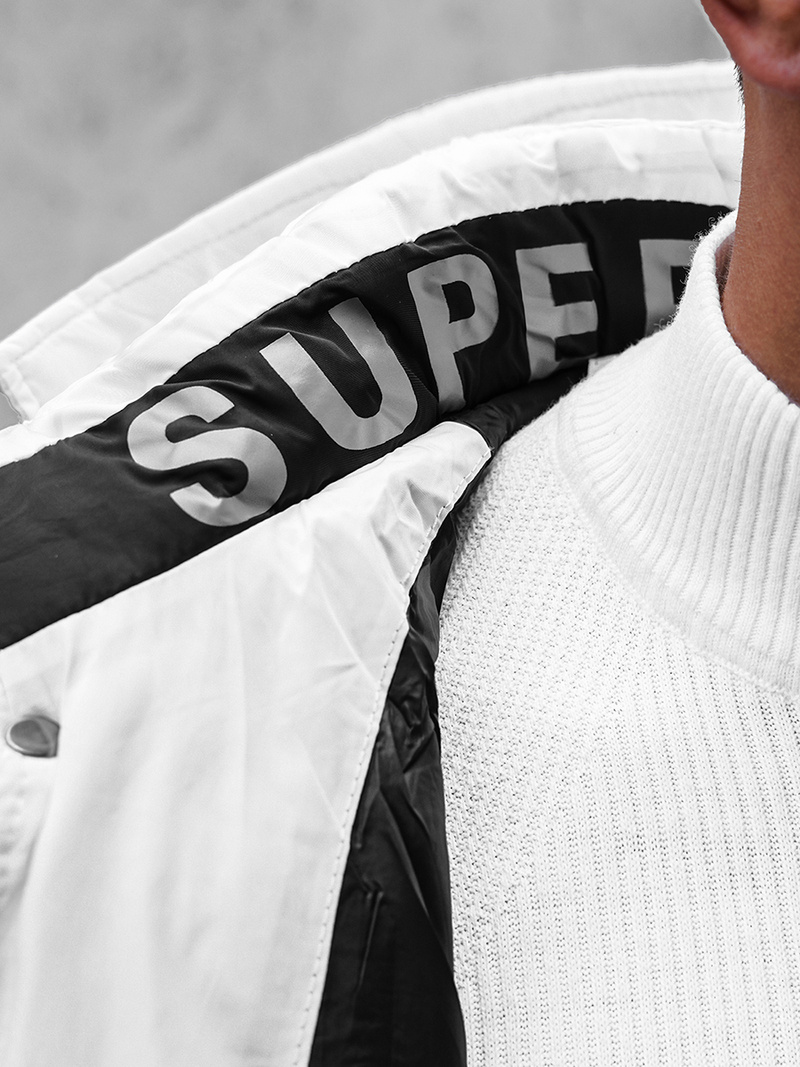 Chaqueta de hombre blanca OZONEE N/7332